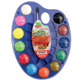 Acuarele paleta 12 culori Vedeta Daco