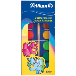 Acuarele pastile Pelikan 12 culori + tub alb