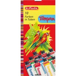 Acuarele tempera Herlitz 10 culori 16ml