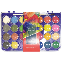 Acuarele pastile Daco 28 culori 28mm