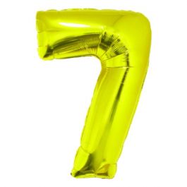 Balon folie cifra 7 Auriu