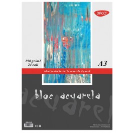Bloc desen acuarela A3 190g 24 file