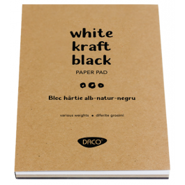 Bloc hartie alba-natur-neagra Daco