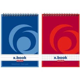 Bloc notes spira A6 50 file Herlitz X.Book