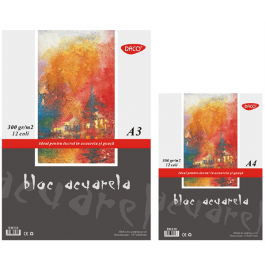 Bloc desen acuarela 300g Daco A4 si A3