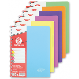 Caiet spira coperta plastic A4 200 file 5 subiecte Daco