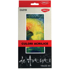 Culori acrilice 10 culori Artist Daco 22ml