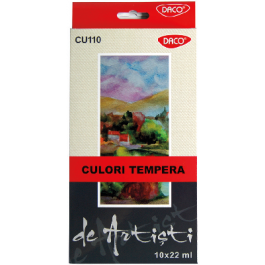 Culori tempera 10 culori Artist Daco 22ml