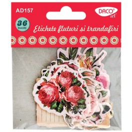 Etichete fluturi si trandafiri Daco