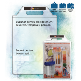 Geanta transparenta pentru desen A4