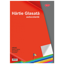 Hartie glasata autocolanta Daco 10 culori
