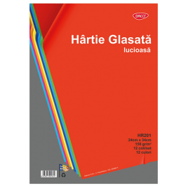 Hartie glasata lucioasa Daco 12 culori