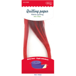 Hartie quilling Uni Daco 0.5 x 42.5 cm - Rosu