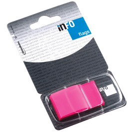 Index autoadeziv cu dispenser Info Flags 43x25mm  - roz