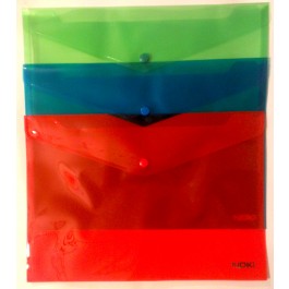 mapa plastic cu buton A4 Noki transparenta