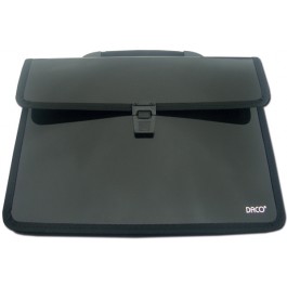 Mapa plastic cu 2 compartimente Daco - Negru