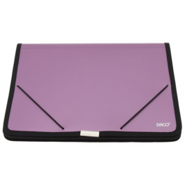 Mapa plastic cu burduf textil Daco - Mov