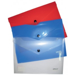Mapa plastic cu capsa A5 Daco - rosie