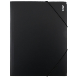 Mapa plastic cu elastic A4 Daco - Neagra