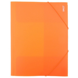 Mapa plastic cu elastic A4 Daco - Portocalie