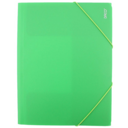 Mapa plastic cu elastic A4 Daco - Verde deschis