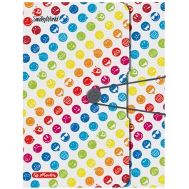Mapa plastic cu elastic lata 40mm Herlitz Smiley World Rainbow
