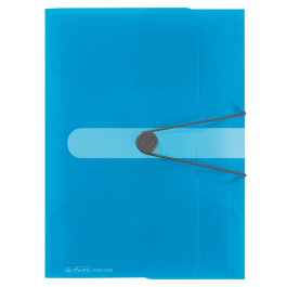 Mapa plastic buton cu elastic A4 30mm Herlitz EOTG - Albastru