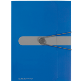 Mapa plastic buton cu elastic A4 30mm Herlitz EOTG - Albastru Opac