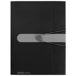 Mapa plastic buton cu elastic A4 30mm Herlitz EOTG - Neagra