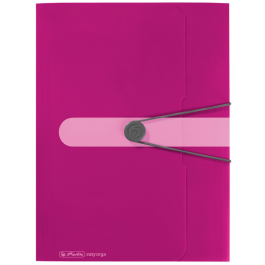 Mapa plastic buton cu elastic A4 30mm Herlitz EOTG - Roz Opac