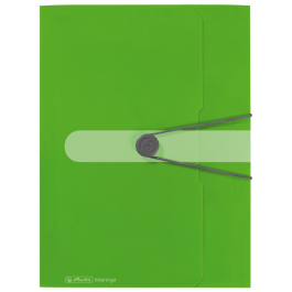 Mapa plastic buton cu elastic A4 30mm Herlitz EOTG - Verde Opac