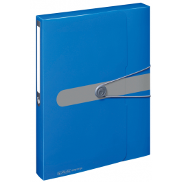 Mapa plastic buton cu elastic A4 40mm Herlitz EOTG - Albastru Opac