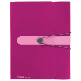 Mapa plastic buton cu elastic A4 40mm Herlitz EOTG - Roz Opac