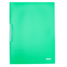 Mapa plastic cu clips A4 Daco - Verde