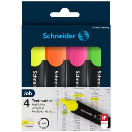 Marker evidentiator Schneider Job set 4 culori