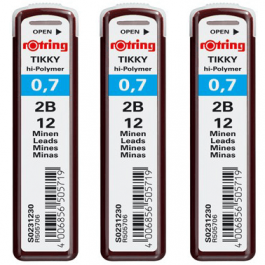 Mine creion mecanic Rotring 0.7mm 2B