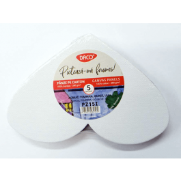 Panza pictura pe carton inima Daco set 5 bucati