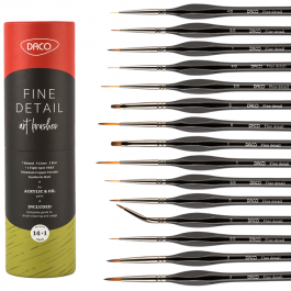 Pensule set 14+1 pentru miniatura si detaliu DACO PN2914
