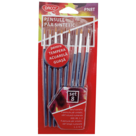 Pensule tempera Daco 8 buc