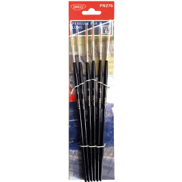 Pensule par sintetic Daco varf lung 6 buc/set