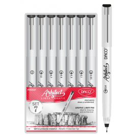 Pix liner grafic Arhitect Daco set 7 linere 