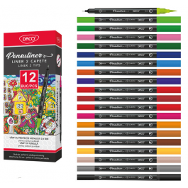 Pix liner si pensula Pensuliner Daco - diferite culori