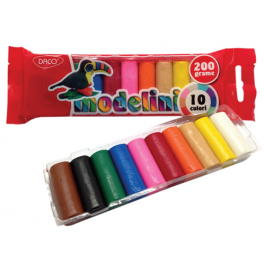 Plastilina 10 culori Modelini Daco