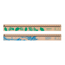 Rigla lemn 30 cm Herlitz Greenline