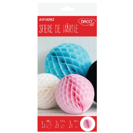 Sfere hartie DacoArt - Roz