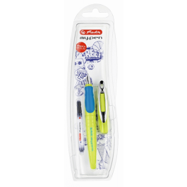 Stilou Herlitz My.Pen Lemon-Albastru + rezerva