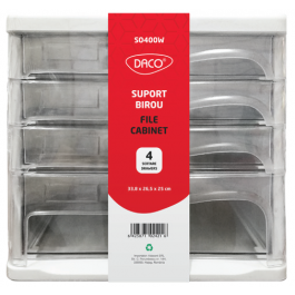 Suport birou 4 setare Daco Alb