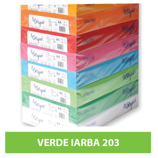 Carton Colorat A4 160g Favini 203 Verde Iarba