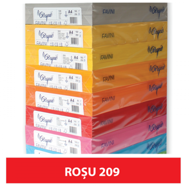 Hartie Colorata A4 80g Favini 209 Rosu