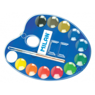 Acuarele pastile paleta Milan 12 culori 25mm